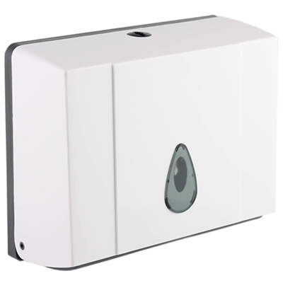 Диспенсер для листовых полотенец тип сложения полотенец-Z (вмещает 1 пачку) БЕЛЫЙ, 18578  фото  в интернет-магазине Санкомп