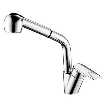 Смеситель настольный высокий с вытяжным душем, 20670 фото  в интернет-магазине Санкомп