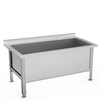 Ванна для груминга для собак 1210х680х700 (400) мм с полкой под настольный смеситель, 18253 фото  в интернет-магазине Санкомп