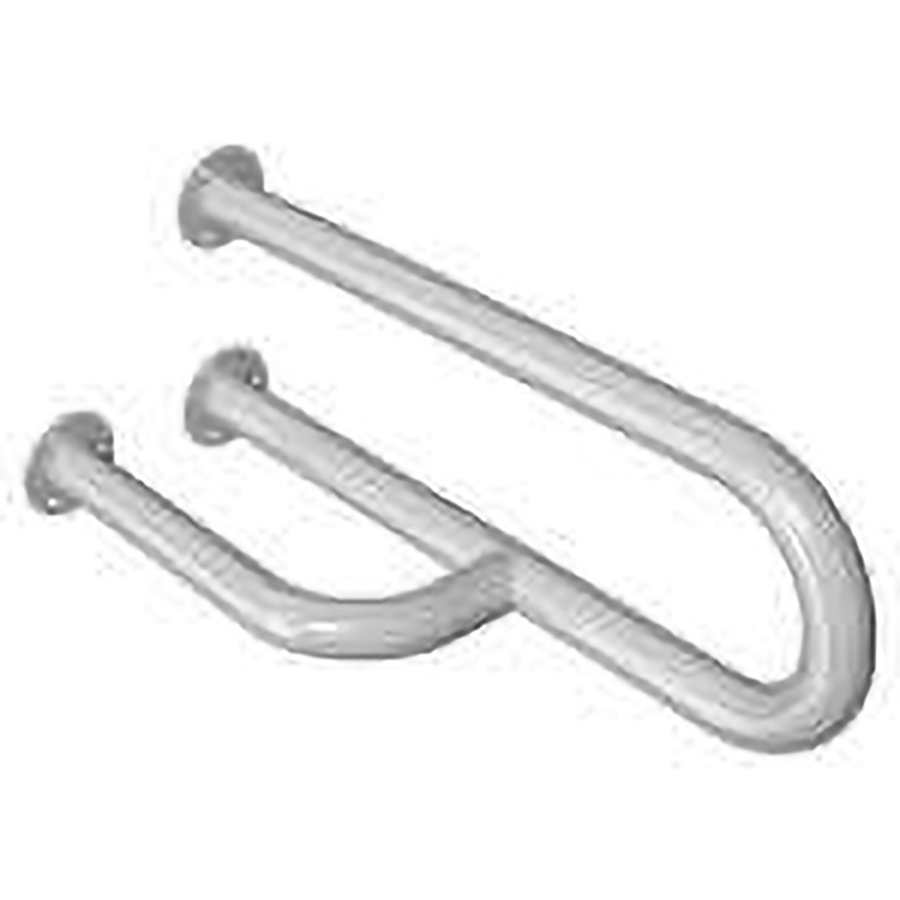 Поручень настенный 3 опоры стальной БЕЛЫЙ 580х200х180 Правый, 20066 фото  в интернет-магазине Санкомп