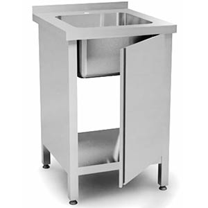 Хирургическая мойка 1х секционная из нержавейки, чаша 500х500х300 мм AISI 304, 600х600х850 мм, 19904 фото  в интернет-магазине Санкомп