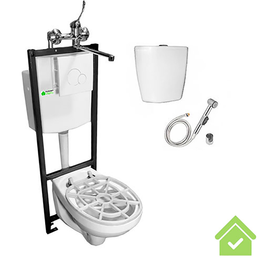  Видуар ПОДВЕСНОЙ СТАНДАРТ, с инсталляцией, бачком для раствора ПЛАСТИК СМЕСИТЕЛЕМ(БЕЗ ПЕДАЛИ), 19956 фото, картинки