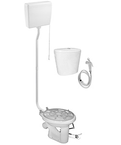 Видуар АНТИВСПЛЕСК с высоким бачком ПЛАСТИК бачок для раствора КЕРАМИКА ПЕДАЛЬ(БЕЗ СМЕСИТЕЛЯ), 15126 фото в интернет-магазине СанКомп www.sancomp.ru