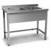 Хирургическая мойка 2х секционная из нержавеющей стали AISI 430, 1400х700х850 мм, 18427 фото  в интернет-магазине Санкомп