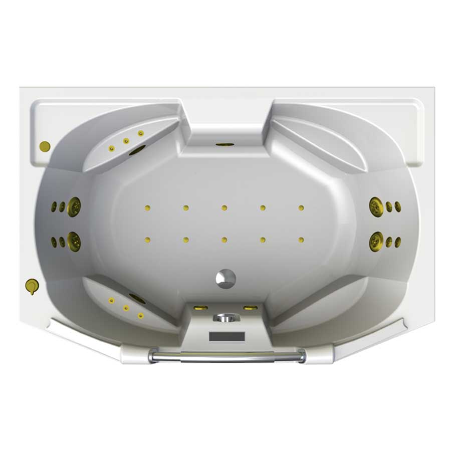 Ванна акриловая прямоугольная гидромассажная 1800х1200 мм, 21891  фото  в интернет-магазине Санкомп