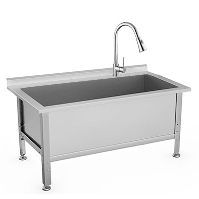 Ванна для груминга для собак 1350х700х700-800 (450) мм СО СМЕСИТЕЛЕМ С ВЫТЯЖНЫМ ДУШЕМ, 18256 фото  в интернет-магазине Санкомп