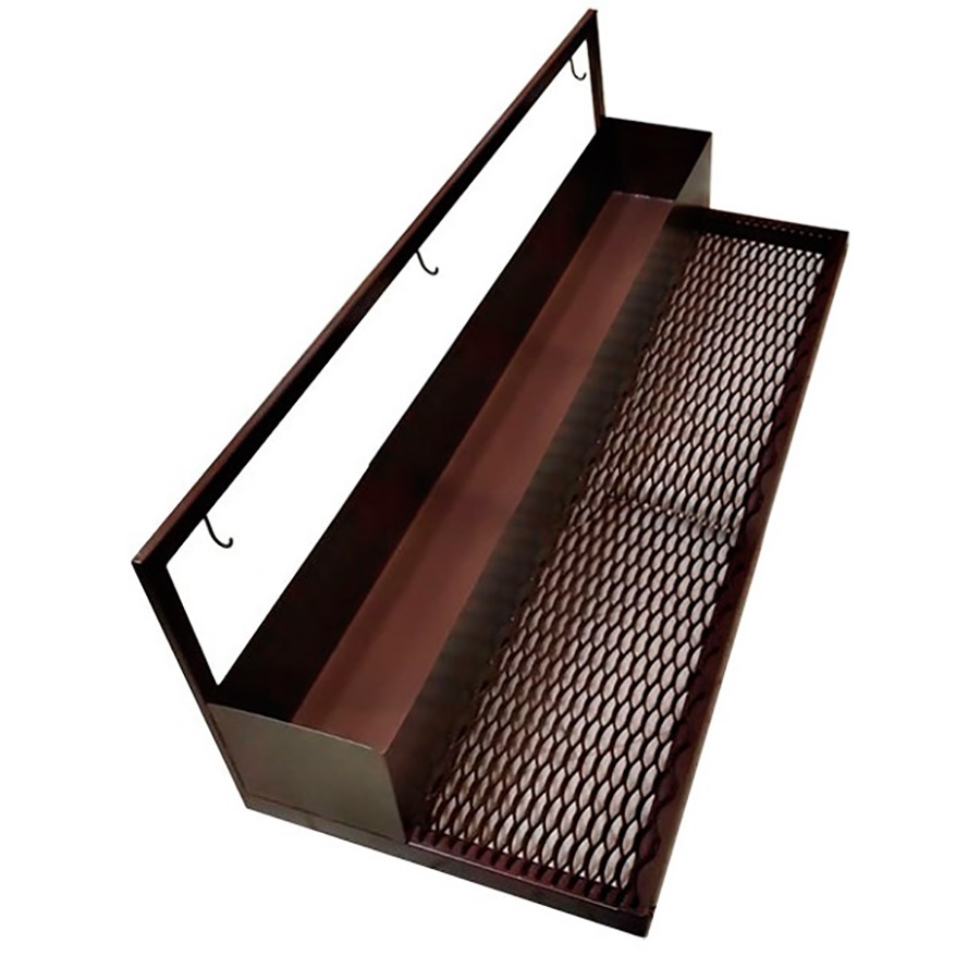 Мойка металлическая для чистки обуви с поддоном шириной 2000 мм (ЭКОНОМ) Коричневая, 24505 фото  в интернет-магазине Санкомп