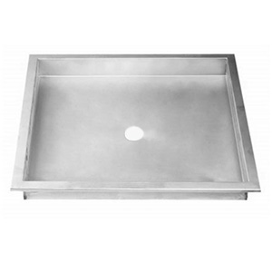 Душевой поддон 80х80 нержавеющий квадратный средний 150 мм фото  в интернет-магазине Санкомп