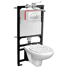  Видуар ПОДВЕСНОЙ ОВАЛЬНЫЙ, с инсталляцией, (БЕЗ ПЕДАЛИ и БЕЗ СМЕСИТЕЛЯ), 17200 фото 