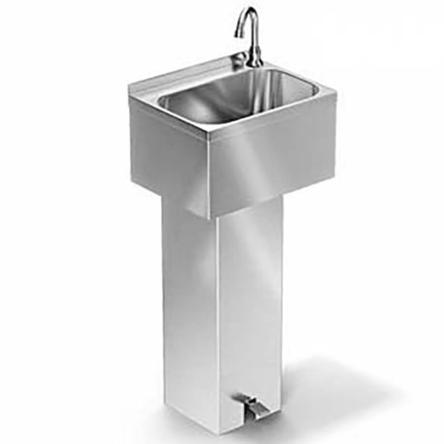 Рукомойник педальный с изливом на пьедестале НОЖНОЕ ВКЛЮЧЕНИЕ 400х300х850 мм, 13710  фото арт.13710