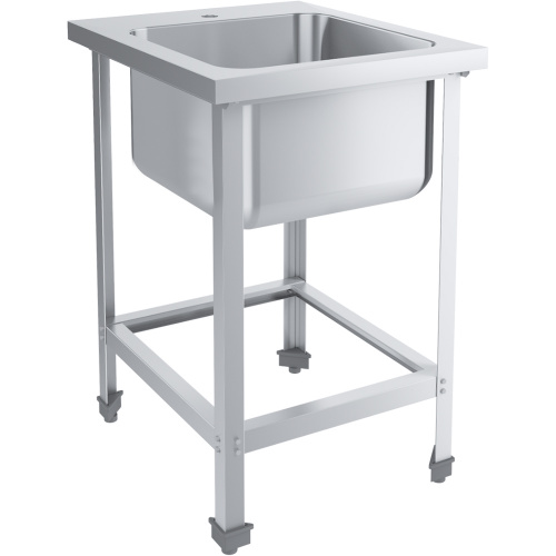 Ванна моечная AISI 304-0,5 мм цельнотянутая 1 секция 450х450х300, С/О, 600х550х870 фото  в интернет-магазине Санкомп