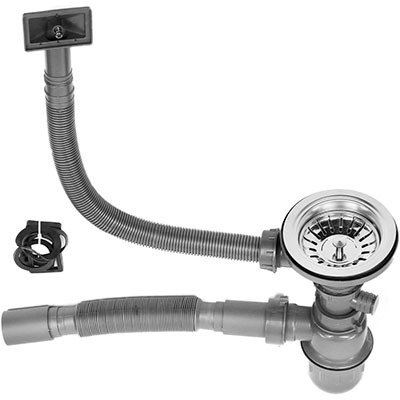 Мойка врезная нержавейка 800х450x220 мм 2 секции С/О МАТОВАЯ с сифоном, 17860 фото  в интернет-магазине Санкомп