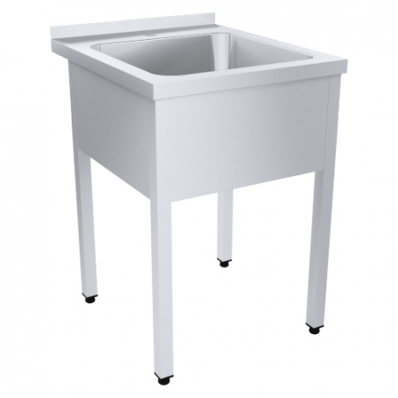 Хирургическая мойка 1х секционная из нержавеющей стали, чаша 400х400х300 мм, 600х500х870 мм, 22028 фото  в интернет-магазине Санкомп