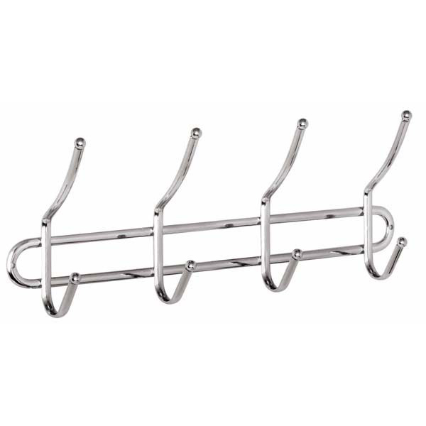 Крючок для ванной четверной из нержавеющей стали глянцевый 11412 фото  в интернет-магазине Санкомп