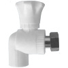 ППР Кран шаровой с накидной гайкой УГЛОВОЙ 20х1/2" (Белый) фото  в интернет-магазине Санкомп