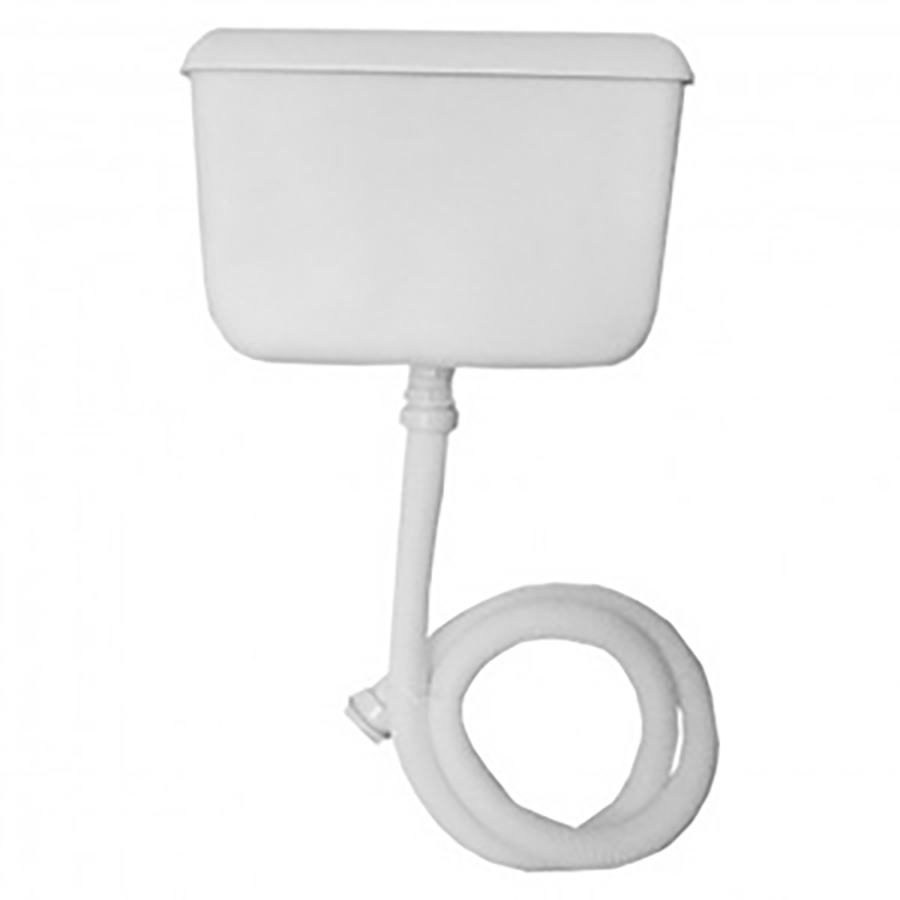 Бачок высокий подвесной ПЛАСТИК в комплекте с арматурой и гофротрубой (ЭКОНОМ), 16401 фото  в интернет-магазине Санкомп