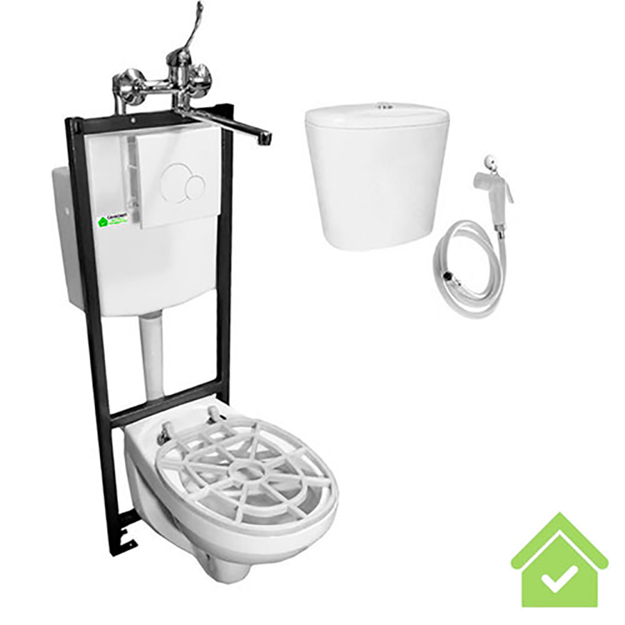  Видуар ПОДВЕСНОЙ СТАНДАРТ, с инсталляцией, бачком для раствора КЕРАМИКА СМЕСИТЕЛЬ(БЕЗ ПЕДАЛИ), 19954 фото 