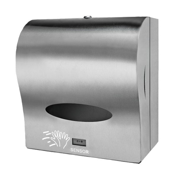 Диспенсер АВТОМАТИЧЕСКИЙ для рулонных полотенец из нержавеющей стали Матовый, 2618 фото  в интернет-магазине Санкомп