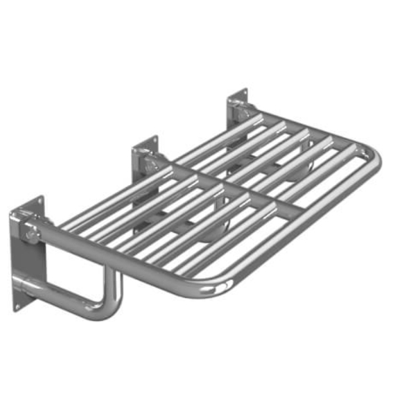 Сидение настенное складное из нержавеющей стали 500х850 мм, 19649 фото  в интернет-магазине Санкомп