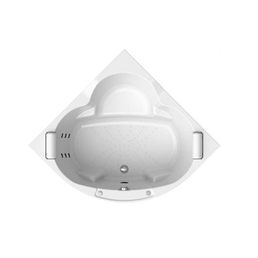 Ванна акриловая угловая гидромассажная с каркасом 1400х1400 мм, 21919  фото  в интернет-магазине Санкомп