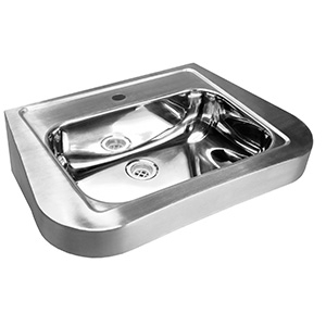 Умывальник хирургический из нержавеющей стали с отверстием под смеситель 430х600х165 мм 21854 фото  в интернет-магазине Санкомп