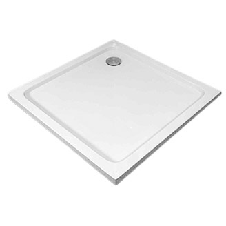 Поддон акриловый квадратный 900х900х115(20) мм, Ø 85 мм с экраном и ножками 20899 фото  в интернет-магазине Санкомп