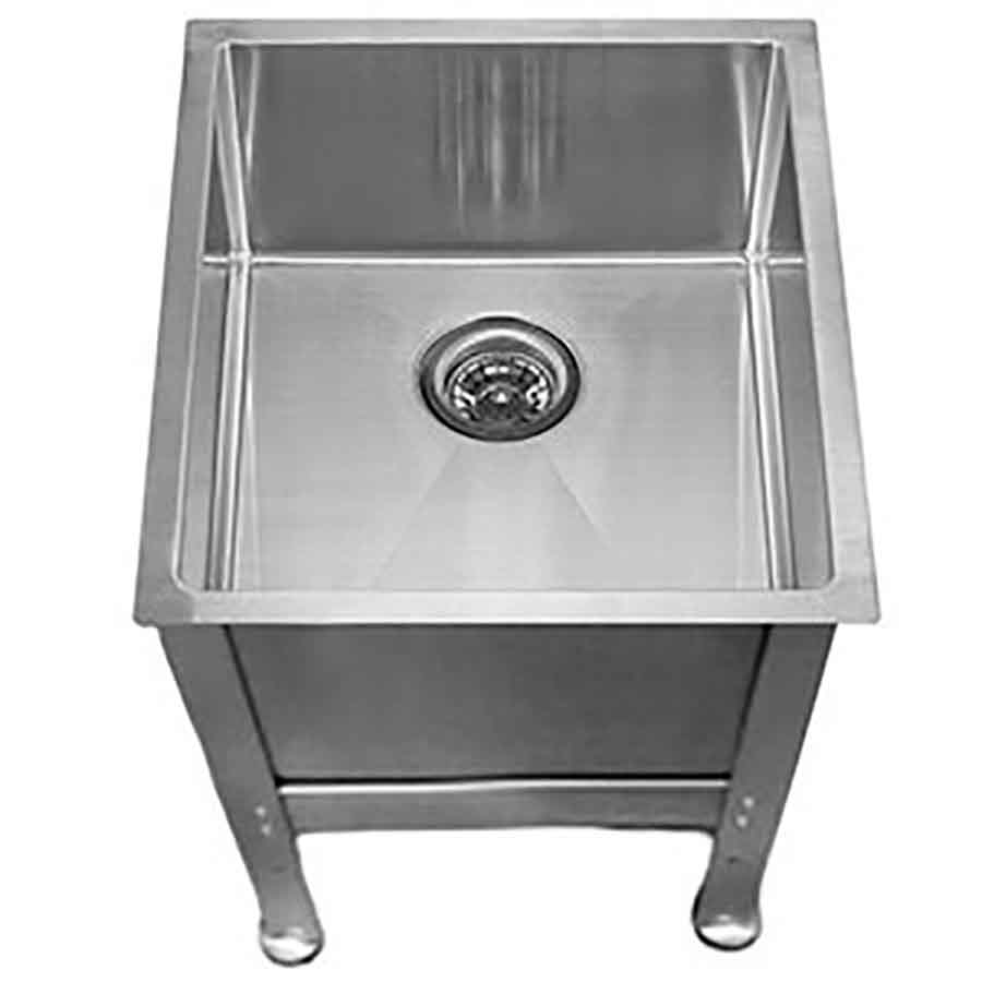 Ванна ножная из нержавеющей стали 380х450х200 мм НА КАРКАСЕ 450 мм, 18443  фото  в интернет-магазине Санкомп
