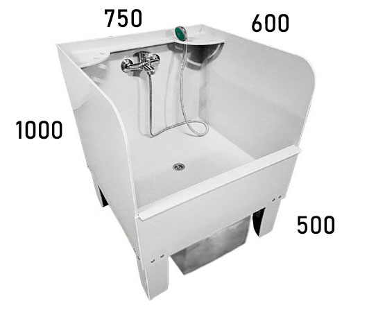 Поддон для уборочного инвентаря 750х600х1000 С ЭКРАНОМ СО СМЕСИТЕЛЕМ С ПЕСКОУЛОВИТЕЛЕМ 17л, 21290 фото  в интернет-магазине Санкомп