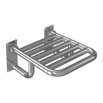 Сидение настенное складное из нержавеющей стали 500х500 19721 фото  в интернет-магазине Санкомп