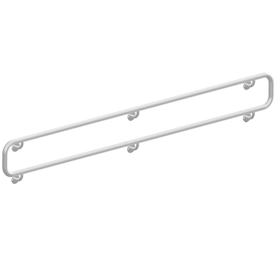 Поручень настенный О-образный СТАЛЬНОЙ БЕЛЫЙ 75х2100х305, 268 фото  в интернет-магазине Санкомп