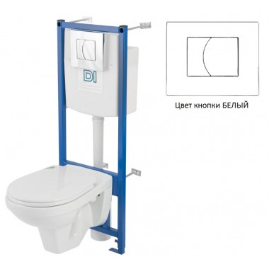 Унитаз подвесной с сидением с инсталляцией с кнопкой фото  в интернет-магазине Санкомп