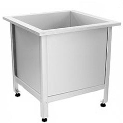 Поддон из нержавеющей стали толщиной 1,0 мм, 900х900х700 мм (по размерам заказчика) фото  в интернет-магазине Санкомп