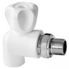 ППР Кран шаровой с американкой УГЛОВОЙ 20х3/4" (Белый) фото  в интернет-магазине Санкомп