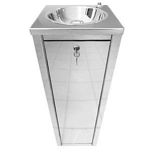 Фонтанчик питьевой кнопочный напольный 1 чаша Х/В, Б/Ф, Б/УФ, Б/Г, Б/ТО, AISI 304, 400х355х900 17008 фото  в интернет-магазине Санкомп