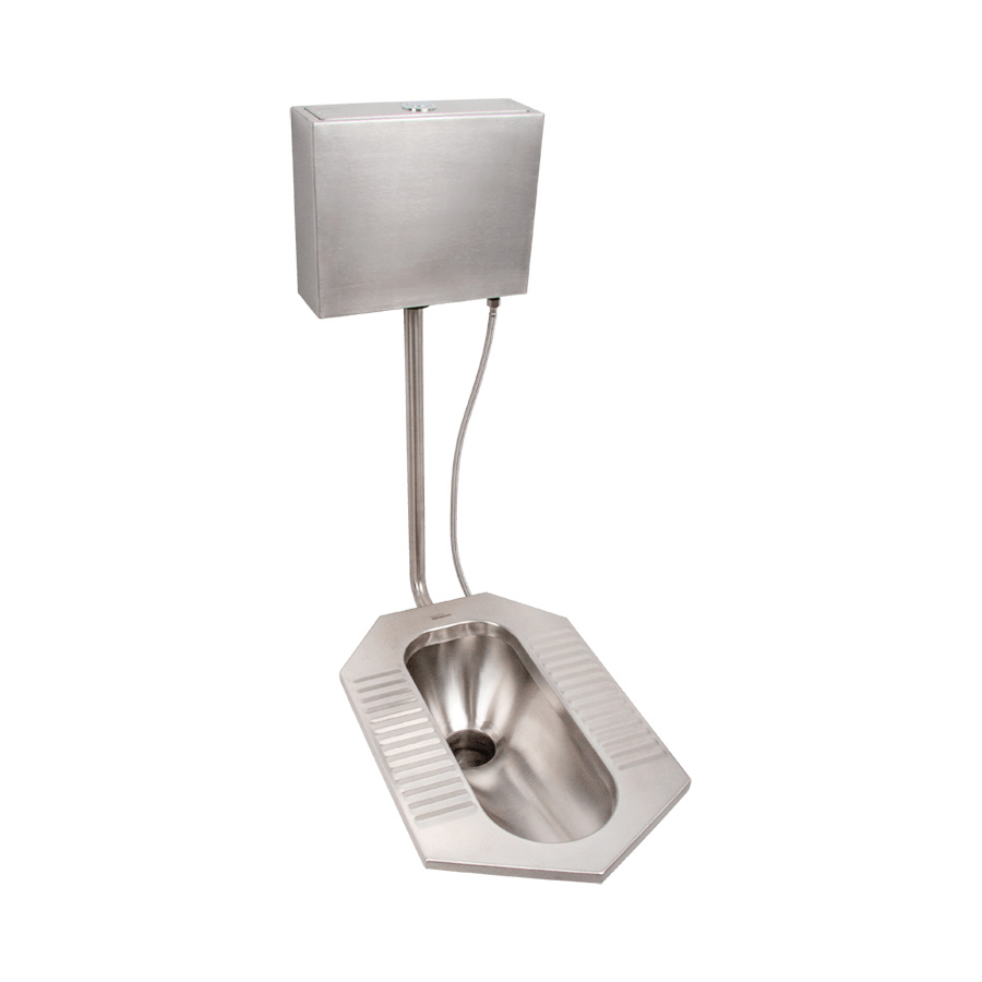 Чаша Генуя из нержавейки омывание со всех сторон 430х690х370 с бачком и вертикальным сифоном, 04479 фото  в интернет-магазине Санкомп