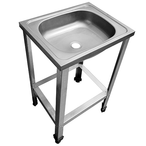 Ванна моечная AISI 201-0,4 мм цельнотянутая  435х375х160 Б/О каркас оцинкованный 500х400х870, 19537 фото  в интернет-магазине Санкомп