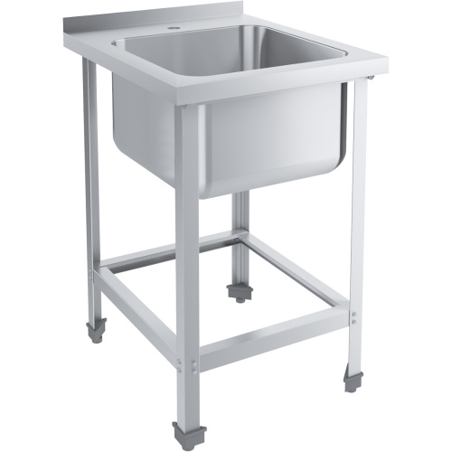 Ванна моечная AISI 304-0,5 мм цельнотянутая 1 секция 450х450х300, С/О, БОРТИК 600х550х870 фото  в интернет-магазине Санкомп