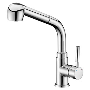 Смеситель для кухни ВЫСОКИЙ с выдвижным изливом, 04267 фото  в интернет-магазине Санкомп