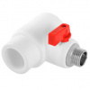 ППР Тройник КОЛЛЕКТОРНЫЙ С КРАНОМ С НАРУЖНОЙ РЕЗЬБОЙ 40х3/4"х40 (Белый) фото  в интернет-магазине Санкомп