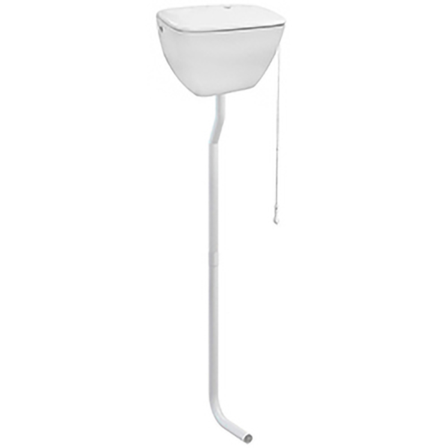 Бачок высокий подвесной КЕРАМИКА в комплекте с арматурой и трубкой 230х440х290, 1762  фото  в интернет-магазине Санкомп