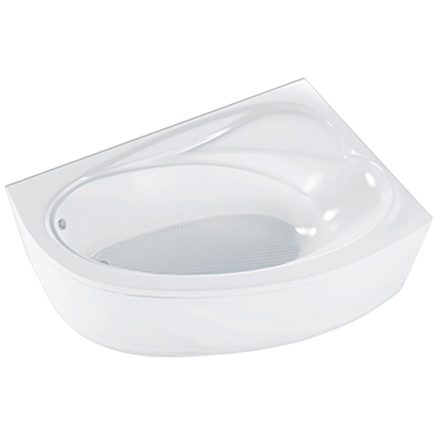 Ванна акриловая ассиметричная правая с каркасом и экраном 1640х1100 мм, 21771 фото  в интернет-магазине Санкомп