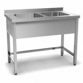 Хирургическая мойка 2х секционная из нержавеющей стали AISI 304 (600х500х300) 1400х800х850 мм, 21259 фото  в интернет-магазине Санкомп
