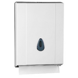 Диспенсер для листовых полотенец тип сложения полотенец-Z (вмещает 2 пачки) БЕЛЫЙ, 16723  фото  в интернет-магазине Санкомп