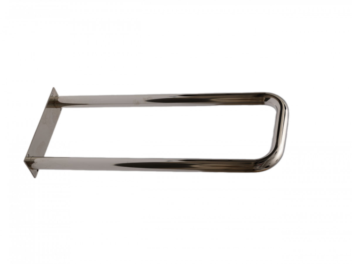 Поручень настенный округлый из нержавеющей стали 620х230x75 мм, 22075 фото  в интернет-магазине Санкомп