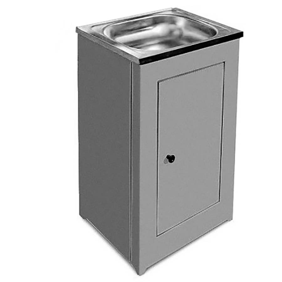 Рукомойник напольный из нержавеющей стали 400х500х870 мм с сифоном (БЕЗ СМЕСИТЕЛЯ), 18638 фото арт.18638