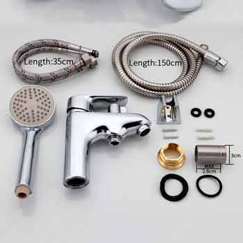 Смеситель на борт ванны ОДНОРЫЧАЖНЫЙ излив литой, лейка 1 режим 21782 фото  в интернет-магазине Санкомп