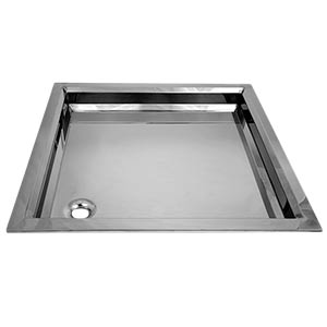 Поддон из нержавеющей стали квадратный (800х800х100) фото  в интернет-магазине Санкомп