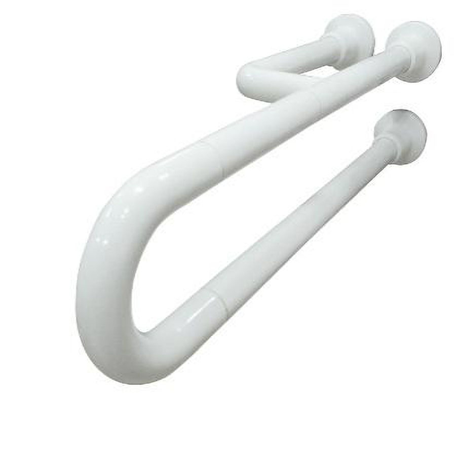 Поручень настенный 3 опоры Покрыт НЕЙЛОНОМ БЕЛЫЙ 600х230х280, 16860 фото  в интернет-магазине Санкомп