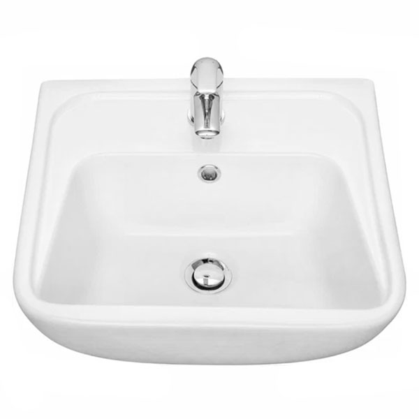 Умывальник медицинский керамика с отверстием под смеситель с переливом 420х500х200 мм фото  в интернет-магазине Санкомп