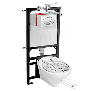 Видуар ПОДВЕСНОЙ КРУГЛЫЙ, с инсталляцией, ПЕДАЛЬЮ И СМЕСИТЕЛЕМ(БЕЗ БАЧКА ДЛЯ РАСТВОРА), 17747 фото в интернет-магазине СанКомп www.sancomp.ru